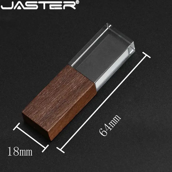 JASTER Crystal Wooden usb flash drive pen drive U disk memory stick pendrive 4GB 8GB 16GB 32GB 64GB wedding gift thumb drive - Image 6