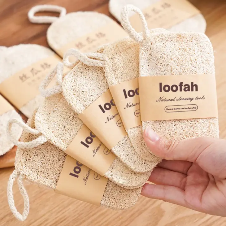 Loofah dish towel does not hurt the pan sponge, oil stain removing cloth, silk gourd pulp pan brush - Image 3