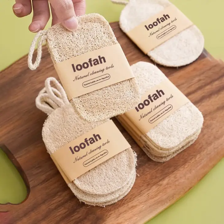 Loofah dish towel does not hurt the pan sponge, oil stain removing cloth, silk gourd pulp pan brush