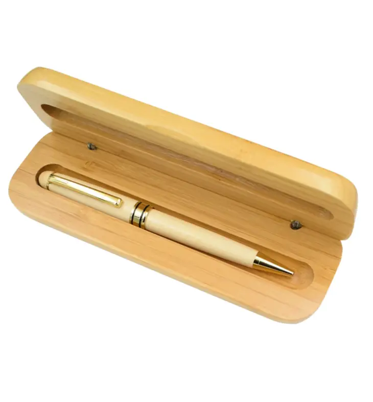 New Bamboo Wooden stationery students Business office Ballpoint Pen And Gift Box Elegant Fancy Nice Pens Christmas Gift Pen Set - Image 6